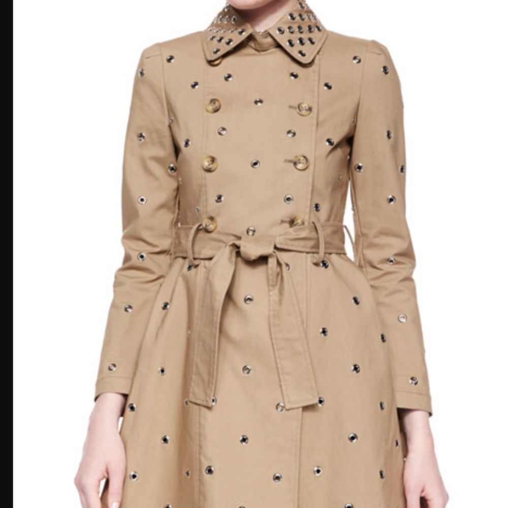 Red Valentino GROMMET MACKINTOSH Trench Coat *NEW*